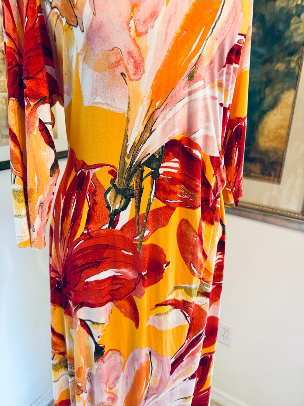 NWT Soft Surroundings Elia Maxi Dress in Apricot Coral Size XLP - Picture 7 of 11